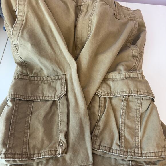 Aeropostale Mens Tan Cargo Shorts Size 36 Pockets Drawstring Utility Casual - Picture 12 of 12